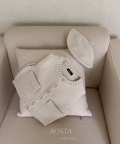 8[予約]Aosta knit cookie vest