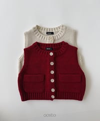 8[予約]Aosta knit cookie vest