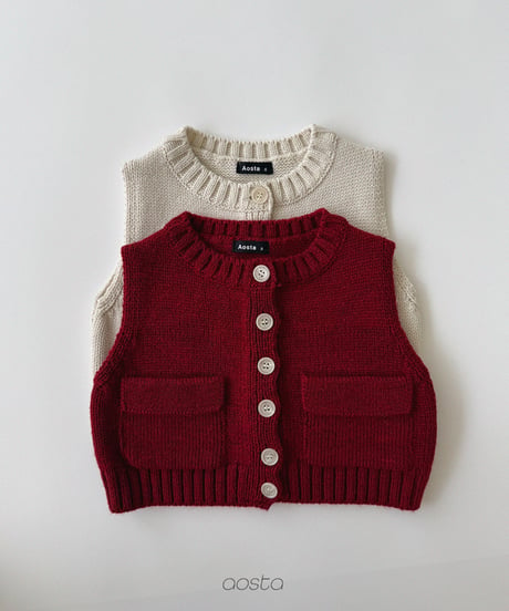8[予約]Aosta knit cookie vest