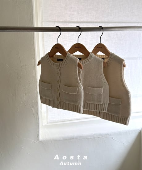 8[予約]Aosta knit cookie vest