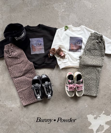 50[予約]bunny powder leopard print pants