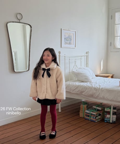 51[予約]ninibello classic fur jacket(ribbon set)