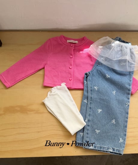 64[予約]bunny powder tutu layered skirt