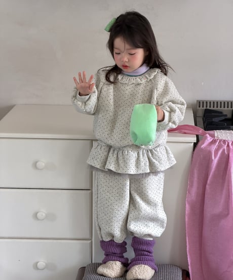 90[予約]aiai yoyo fleece two-piece set