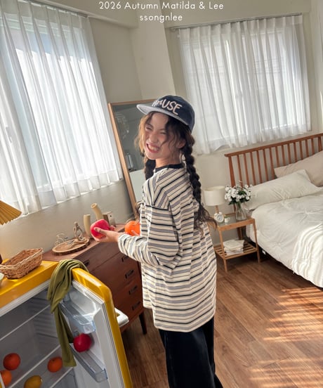 25[予約]matilda&lee modern nut stripe tee