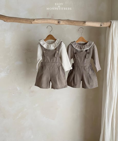 2[予約]elov&monpetitbebe rev cotton overall