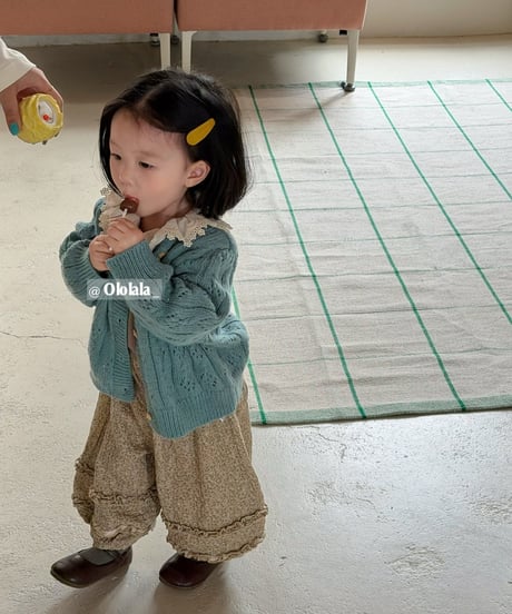 8[予約]ololala daisy embroidery knit cardigan