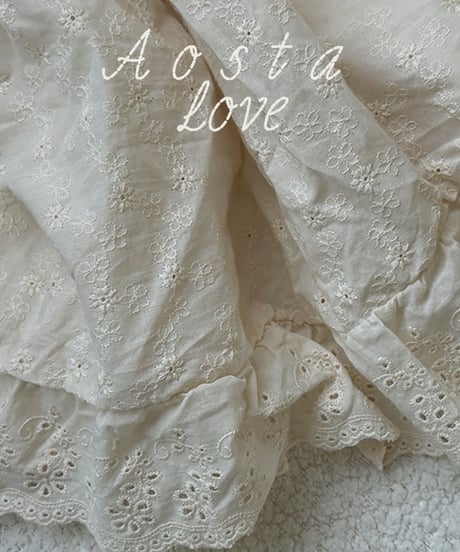 24[予約]Aosta lace cotton open dress