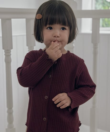 2[予約]送料無料 the beige 26 ribbed cardigan