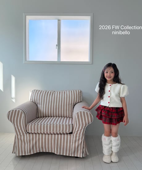 17[予約]ninibello meringue heart short sleeve cardigan(12m-2XL)