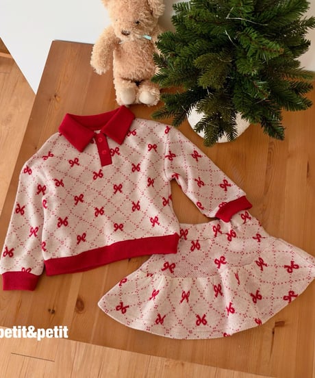 43[予約]petit&petit roa knit set