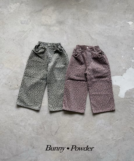 50[予約]bunny powder leopard print pants