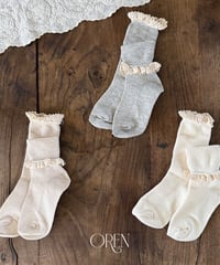 31[予約]OREN olive long lae socks set