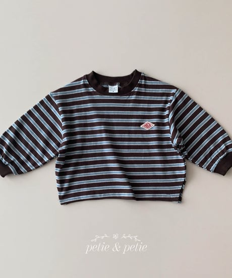 17[予約]petit&petit tommy striped t