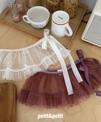 46[予約]petit&petit dot shade layered skirt like