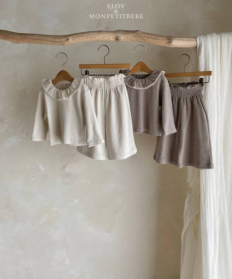 16[予約]elov&monpetitbebe maren tucking pants