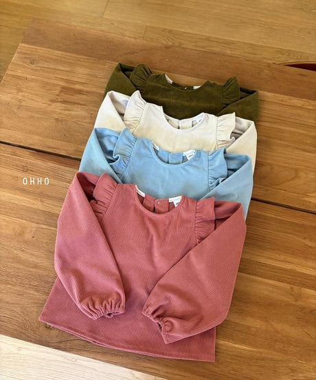 21[予約]ohho soft corduroy blouse