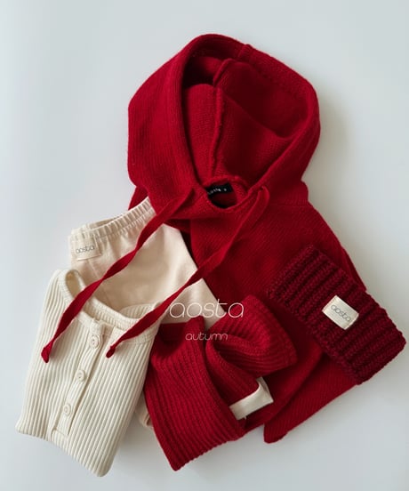 10[予約]Aosta knit cookie hoodie