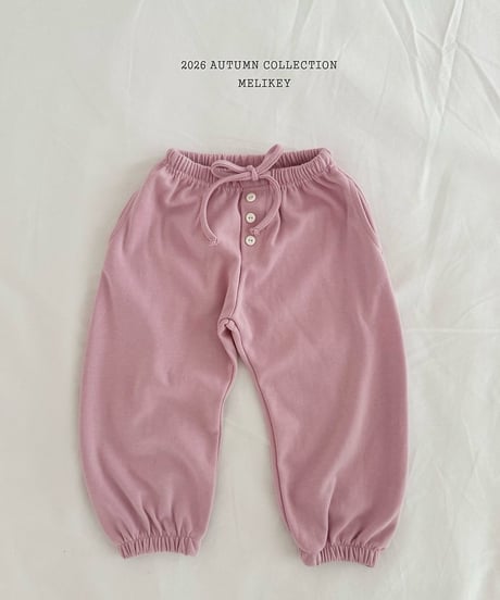 41[予約]melikey button jogger pants