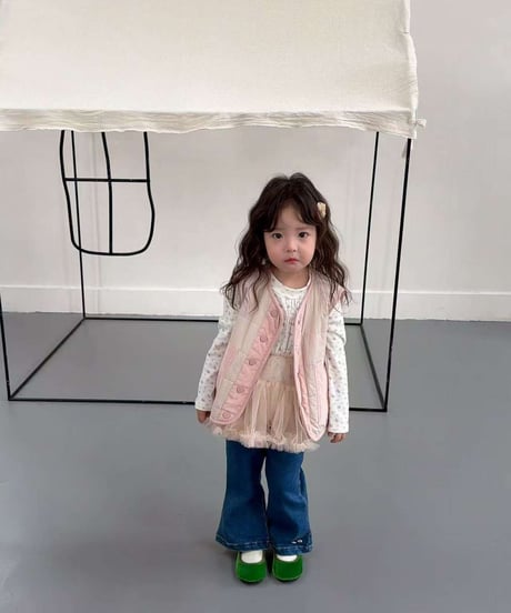 46[予約]aiai cozy dot reversible padded vest