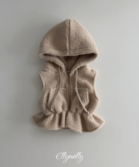 24[予約]ELLYMOLLY bear hood vest