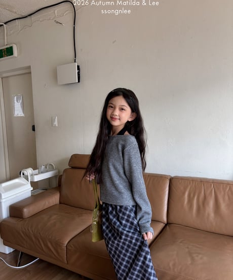 49[予約]matilda&lee check ribbon skirt