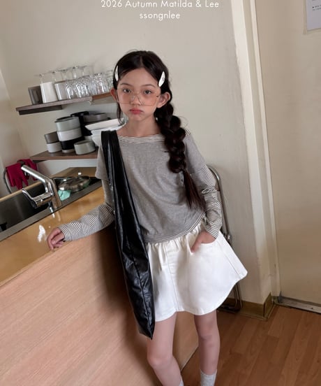 7[予約]matilda&lee layered border tee