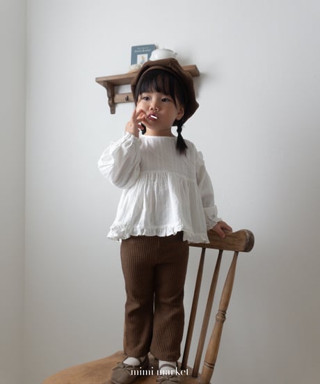 8[予約]mimi market shoulder frill blouse