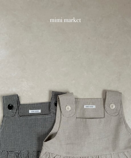 1[予約]mimi market check suspender suit