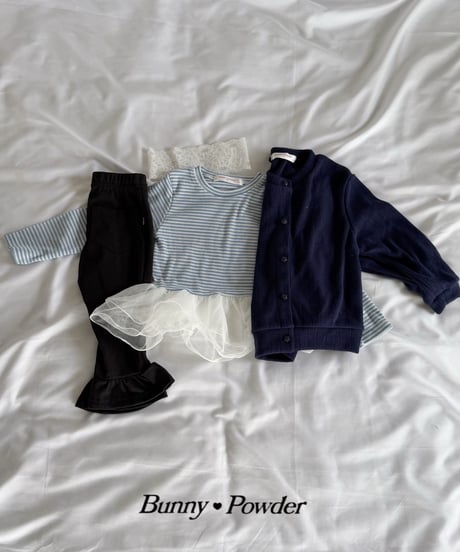 21[予約]bunny powder rose buton cardigan