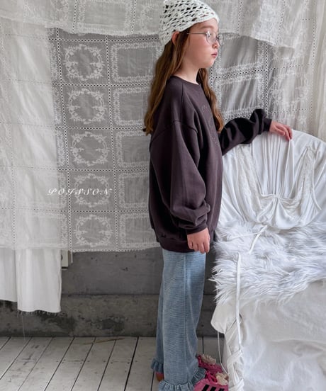 32[予約]poisson frill striped pants