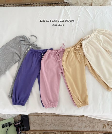 41[予約]melikey button jogger pants