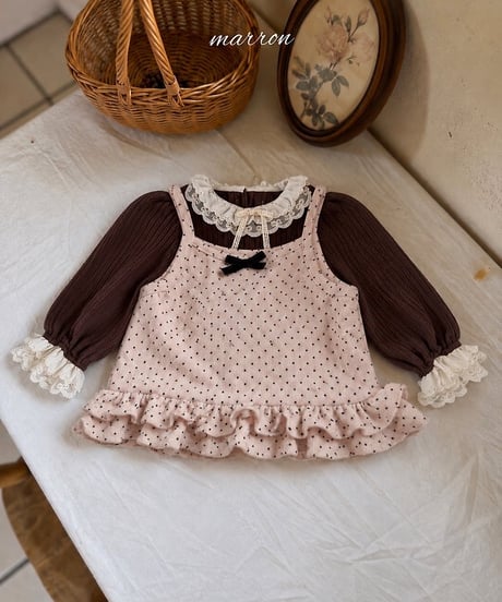20[予約]marron milk t-shirt(XS-L)