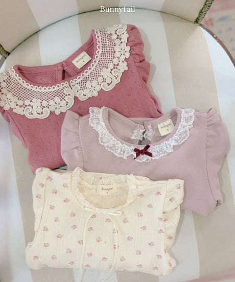 17[予約]bunnytail lace collar t