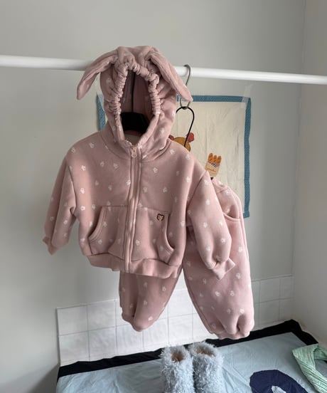 46[予約]aiai embossed rib two-piece set