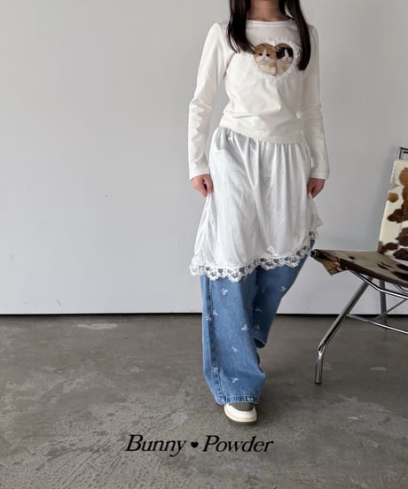 67[予約]bunny powder slim skirt