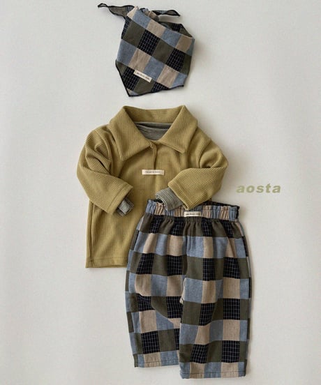 65[予約]Aosta patchwork pants