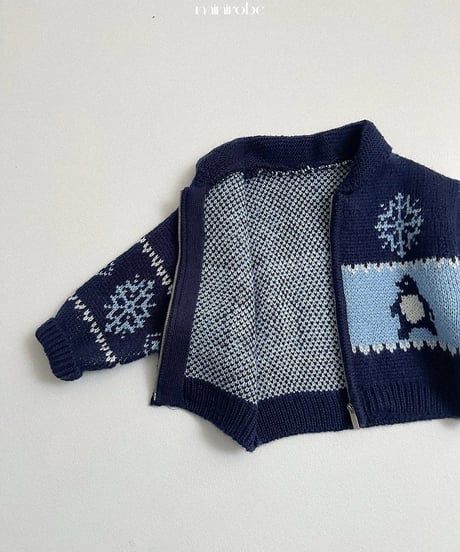 41[予約]minirobe penguin knit cardigan