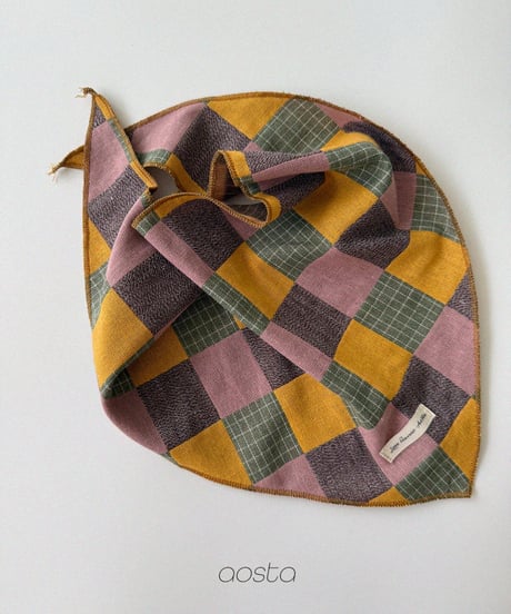 66[予約]Aosta patchwork scarf