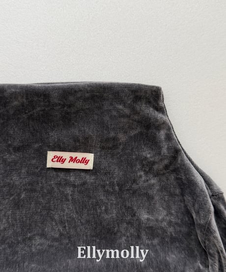 44[予約]ELLYMOLLY velvet mesh mock turtleneck
