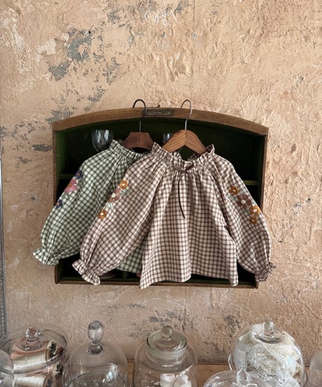 7[予約]OREN manon check blouse