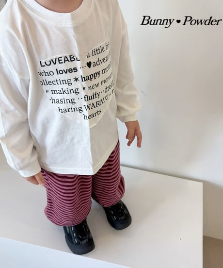 33[予約]bunny powder warm heart tee