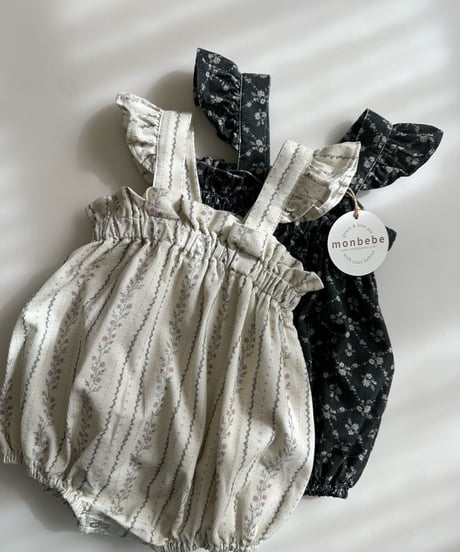 28[予約]monbebe corduroy frill romper