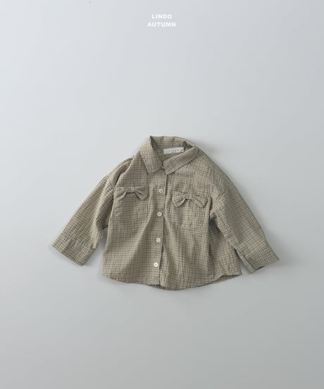 6[予約]LINDO ribbon plaid shirt