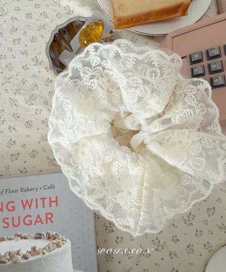 38[予約]poisson bloom lace scrunchie