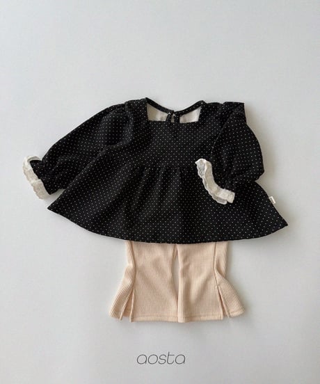 30[予約]Aosta milk dot blouse