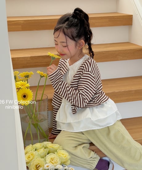 10[予約]ninibello tammy stripe cardigan