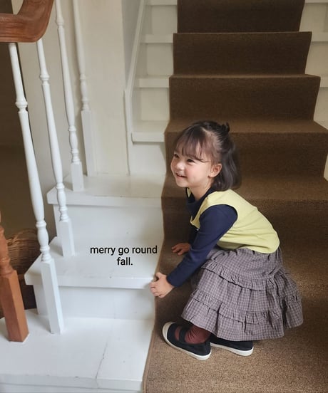 18[予約]merry go round check frill skirt