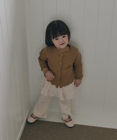 2[予約]送料無料 the beige 26 ribbed cardigan