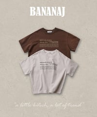 41[予約]BANANAJ pig lettering tee